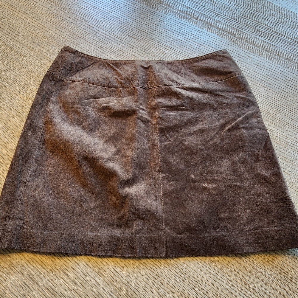VTG 90s Mossimo Suede Leather Mini Skirt Festival whimsyIndiesleaze grittyBoho